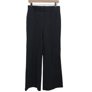 Quince Women M Navy Ultra Stretch Ponte Super Wide Leg Pants High Rise Trouser